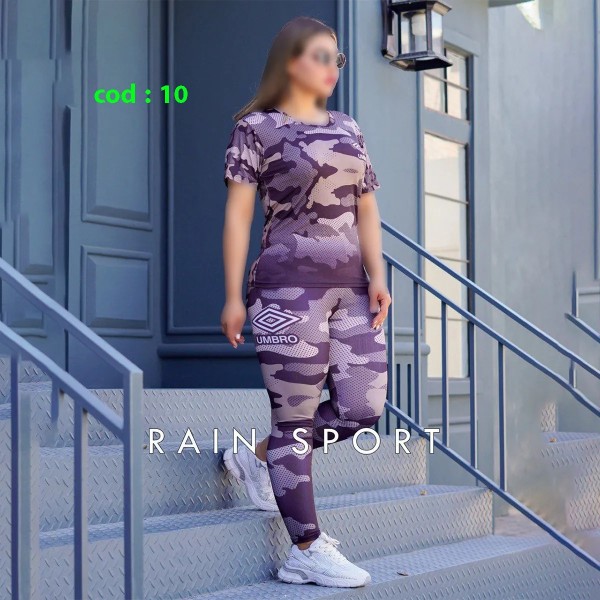 ست تیشرت شلوار سایز بزرگ ورزشی زنانه مدل آندیا ( راین اسپرت )