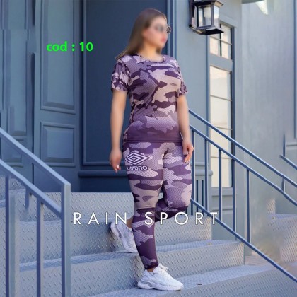 ست تیشرت شلوار سایز بزرگ ورزشی زنانه مدل آندیا ( راین اسپرت )