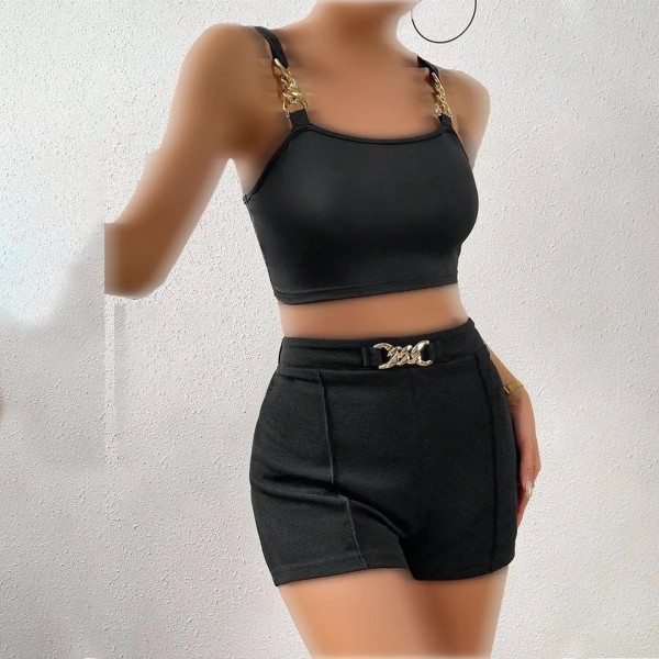 ست نیم تنه و شورتک زنانه مدل ایلیانا ( میناز )