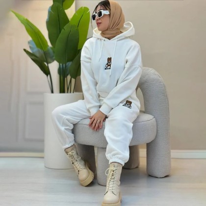 ست هودی و شلوار خرسی زنانه مدل بهارتک