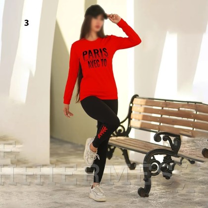 ست بلوز شلوار آستین بلند  PARIS زنانه مدل هرمس