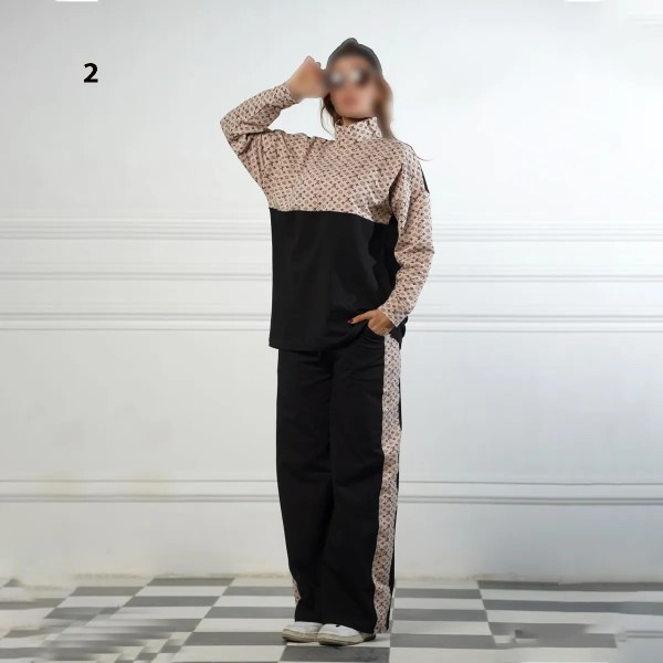 سوئیشرت شلوار نیم زیپ زنانه مدل پارلا  ( دنیلو )