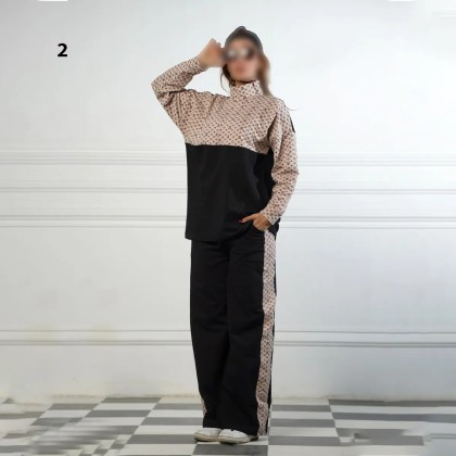 سوئیشرت شلوار نیم زیپ زنانه مدل پارلا  ( دنیلو )