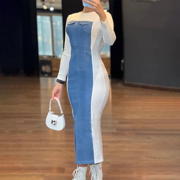 پیراهن ترکیبی زنانه مدل ژاسمین ( رومانو )