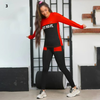 ست بلوز شلوار  just do it زنانه مدل سایمان  ( هرمس )