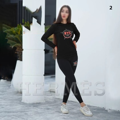 ست بلوز شلوار آستین بلند  NYC زنانه مدل هرمس