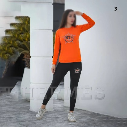 ست بلوز شلوار آستین بلند  NYC زنانه مدل هرمس