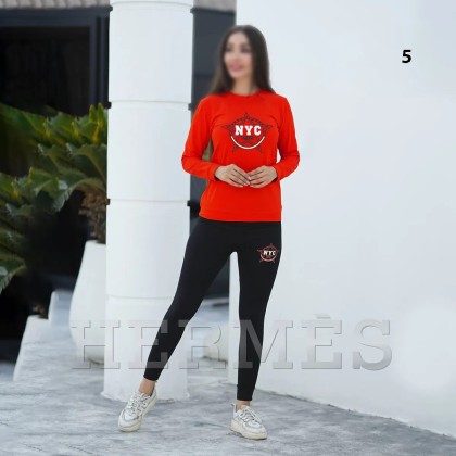 ست بلوز شلوار آستین بلند  NYC زنانه مدل هرمس