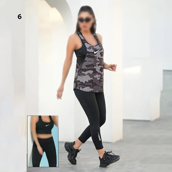 سه تیکه نیم تنه کاور شلوار ورزشی زنانه مدل کلارا راین اسپرت