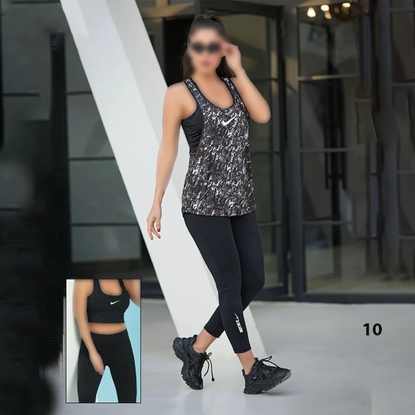 سه تیکه نیم تنه کاور شلوار ورزشی زنانه مدل کلارا راین اسپرت
