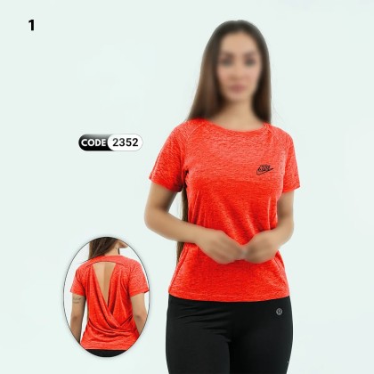 تیشرت تک نایک پشت باز زنانه مدل آدان اسپرت 2352
