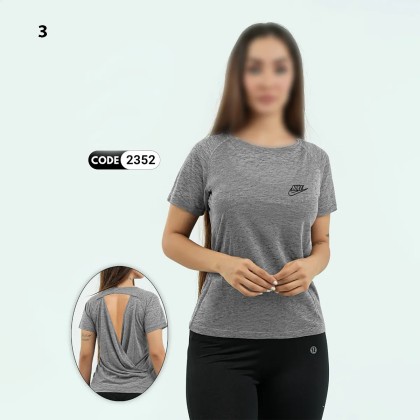 تیشرت تک نایک پشت باز زنانه مدل آدان اسپرت 2352
