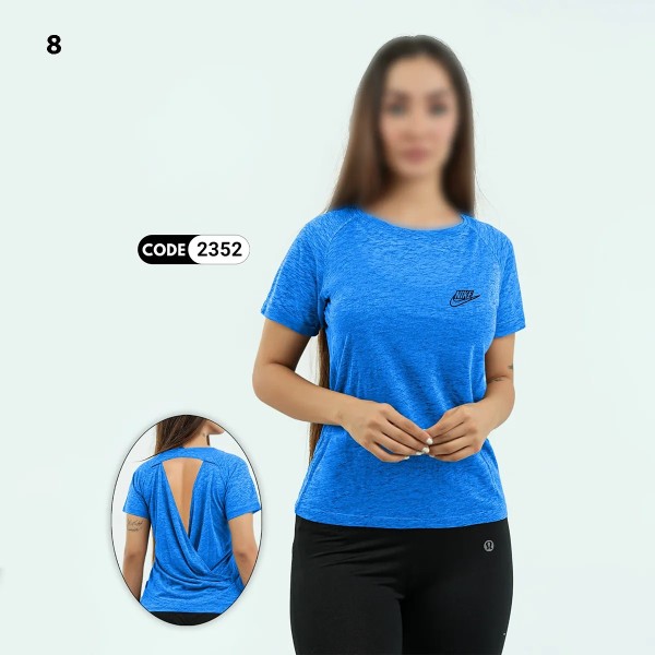 تیشرت تک نایک پشت باز زنانه مدل آدان اسپرت 2352