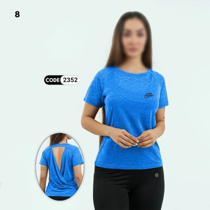 تیشرت تک نایک پشت باز زنانه مدل آدان اسپرت 2352