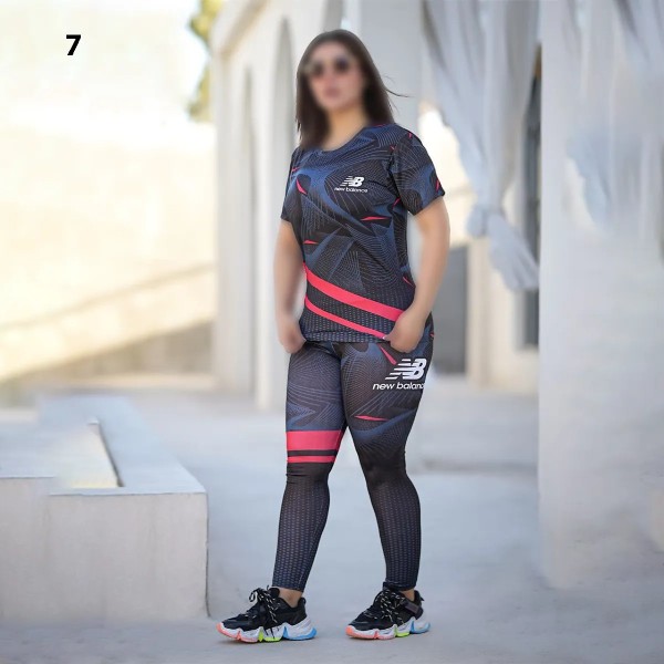 ست تیشرت شلوار سایز بزرگ ورزشی زنانه راین اسپرت 3988
