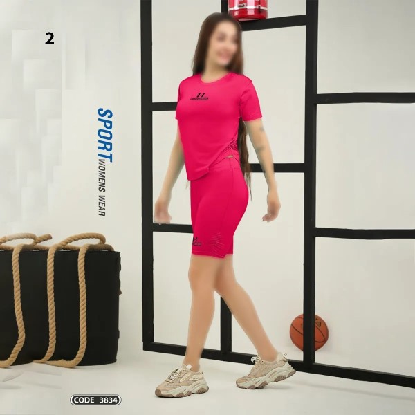 تیشرت شورتک ورزشی زنانه راین اسپرت 3834