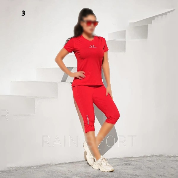 ست تیشرت شلوارک ورزشی زنانه راین اسپرت 3760