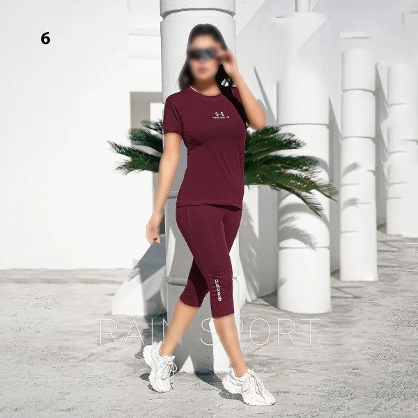 ست تیشرت شلوارک ورزشی زنانه راین اسپرت 3760