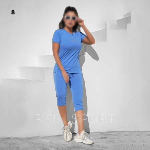 ست تیشرت شلوارک ورزشی زنانه راین اسپرت 3760