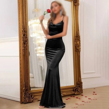 پیراهن بلند مجلسی مخمل زنانه الترا 5047 2