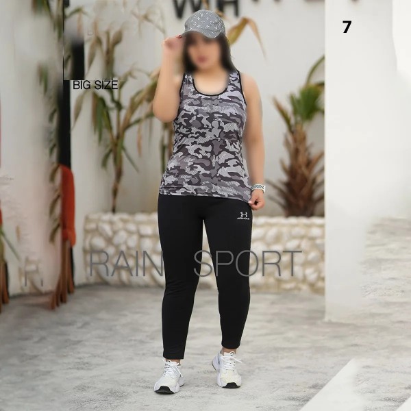 ست تاپ شلوار سایز بزرگ ورزشی زنانه راین اسپرت 3781