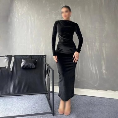 پیراهن بلند مخمل زنانه الترا 416