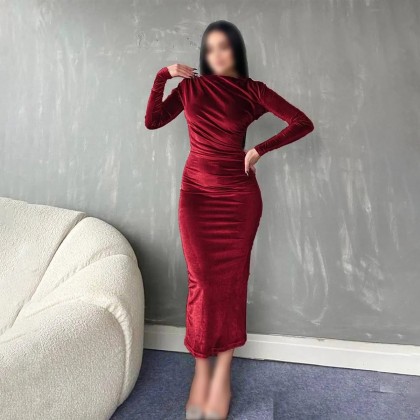 پیراهن بلند مخمل زنانه الترا 416