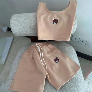 ست تاپ و شلوارک خرسی زنانه بهارتک 40371
