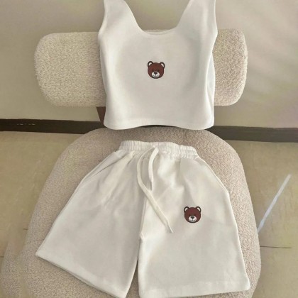 ست تاپ و شلوارک خرسی زنانه بهارتک 40371