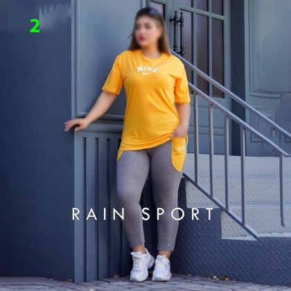 ست تیشرت شلوار ورزشی زنانه سایز بزرگ راین اسپرت 3933