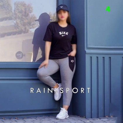 ست تیشرت شلوار ورزشی زنانه سایز بزرگ راین اسپرت 3933