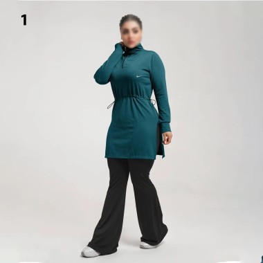 مانتو بغل گت دار ورزشی سایز بزرگ زنانه 684P