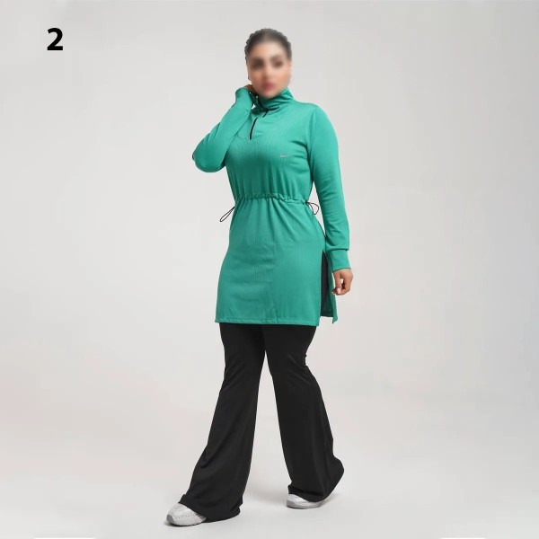 مانتو بغل گت دار ورزشی سایز بزرگ زنانه 684P