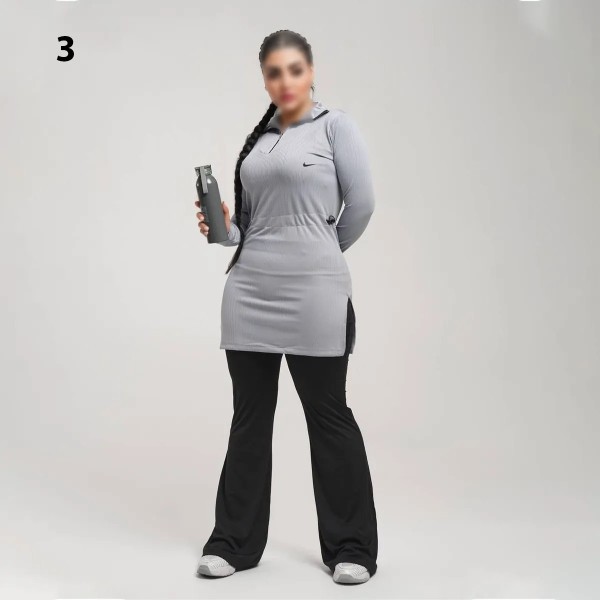 مانتو بغل گت دار ورزشی سایز بزرگ زنانه 684P
