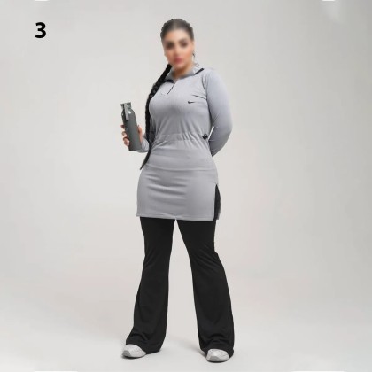مانتو بغل گت دار ورزشی سایز بزرگ زنانه 684P