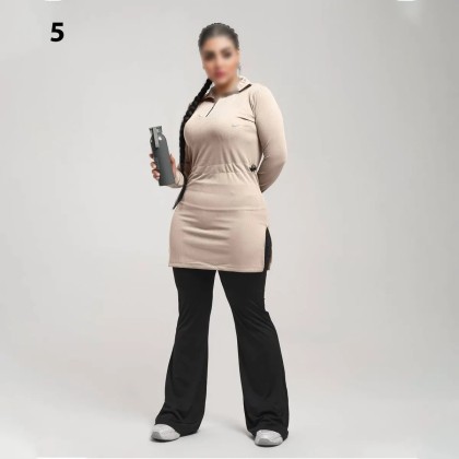 مانتو بغل گت دار ورزشی سایز بزرگ زنانه 684P