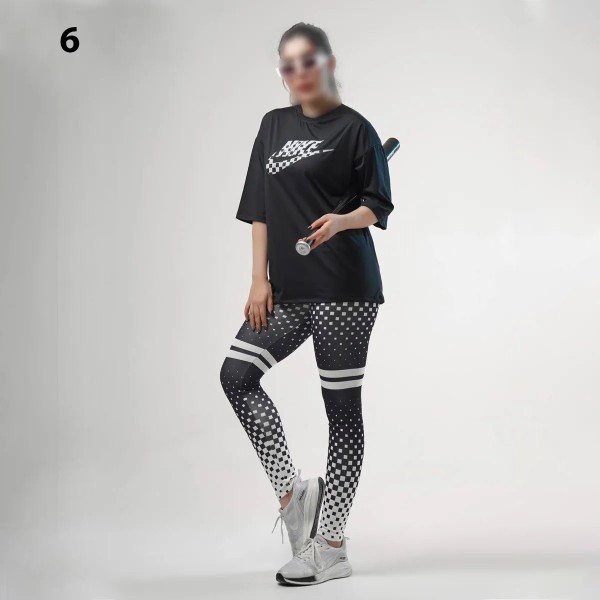 ست تیشرت لانگ & لگ‌ کمرپهن  ست باشگاهی 705P