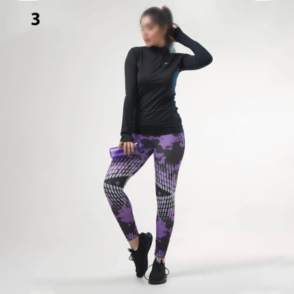 ست نیم زیپ فینگردار شصتی & لگ‌ کمرپهن ورزشی 703P