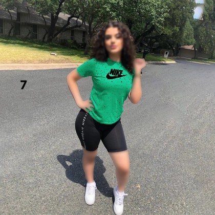 ست بلوز شلوارک نایک کهکشانی زنانه 2576