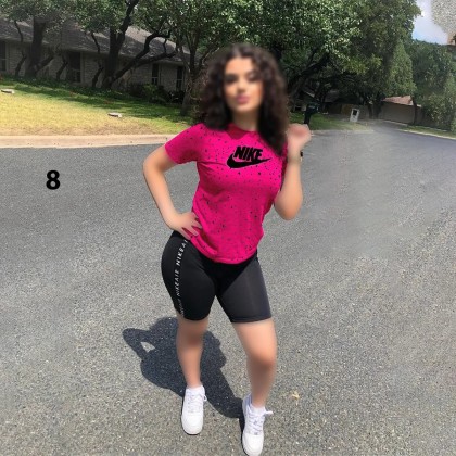 ست بلوز شلوارک نایک کهکشانی زنانه 2576