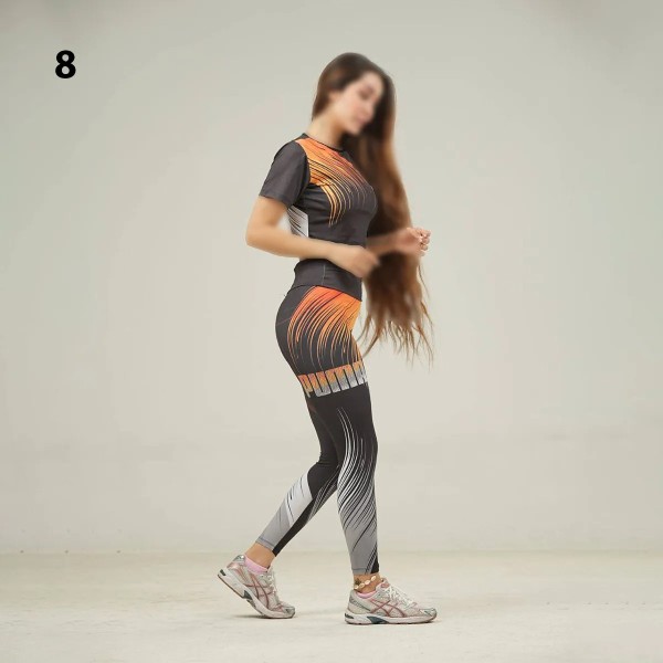 ست کراپ و لگ ورزشی زنانه مدل آزاله ( باروک )