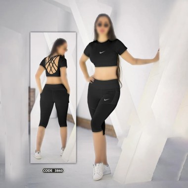 ست نیم تنه شلوارک زنانه 3960