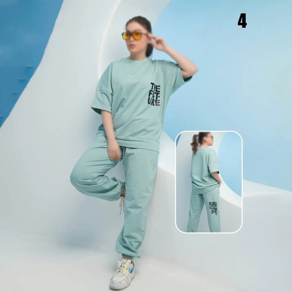 ست تیشرت شلوار مام استایل دورس زنانه 40385