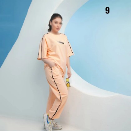ست تیشرت شلوار مام استایل دورس زنانه 40385