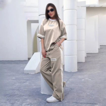 ست تیشرت شلوار بگ زنانه مدل آنیسا ( کاتالون )