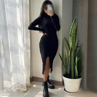 پیراهن یقه اسکی جلو چاکدار زنانه 1402 2