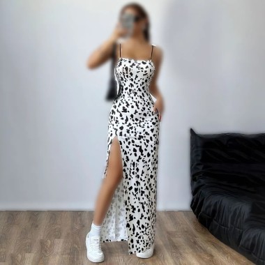 پیراهن بلند چاکدار زنانه 9153