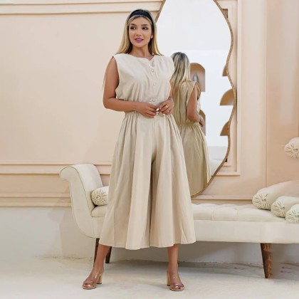 سرهمی شلواری لنین زنانه 40419