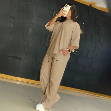 ست دونایک تیشرت و شلوار زنانه 40420