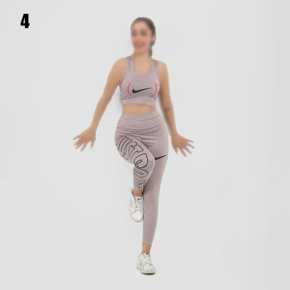 ست کراپ شلوار  NIKE زنانه 0235